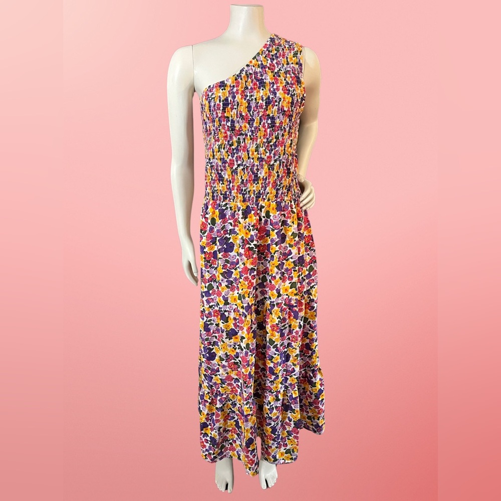 Ladies BTFBM Dress, One Shoulder, Pink, lilac, purple,gold,green and white, NWT